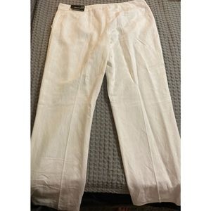 Nine West “The Neo Classic” White Palazzo Pants. New with tags, size 14.